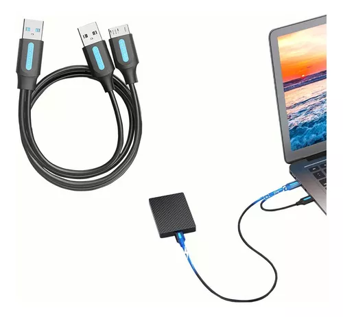 Cable Disco Duro Externo Vention Usb 3.0 Macho A Micro B