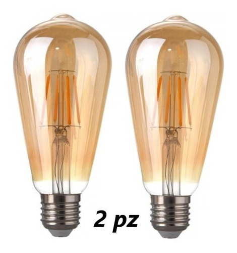 Foco Edison Vintage Bulbo Led 4w Dimeable 2 Piezas St-64