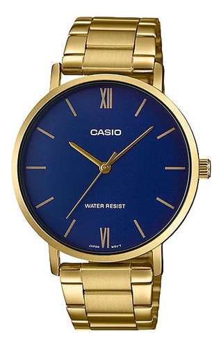 Reloj Casio Caballero Azul Mtp-vt01g-2budf