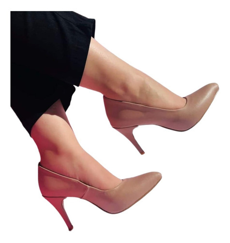 Zapatilla De Tacón Alto Metálico Zapato Mujer Elegante