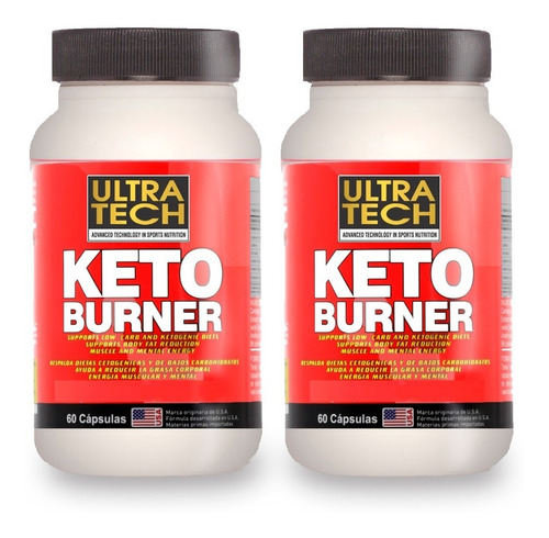 Keto Burner Ultra Tech X 60 Cápsulas X 2 Frascos Quemador