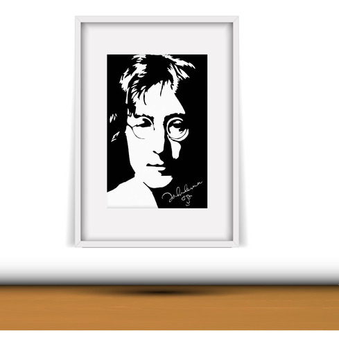 Cuadro Decorativo John Lennon Blanco