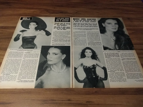 (n010) Maria Jose Cantudo * Clippings Revista 2 Pgs * 1985 (Usado)