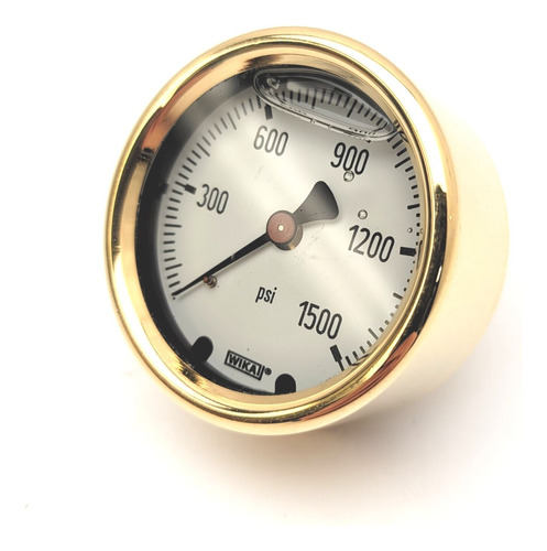 Wika 9318259 Brass Liquid Filled Pressure Gauge Back Mou Sst