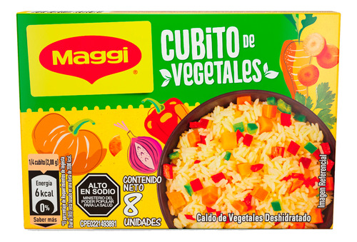 Cubito De Caldo De Vegetales Maggi 98gr