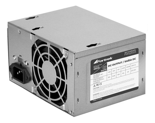 Imagem 2 de 3 de Fonte de alimentação para PC Fortrek PWS-2003 200W prata 115V/230V