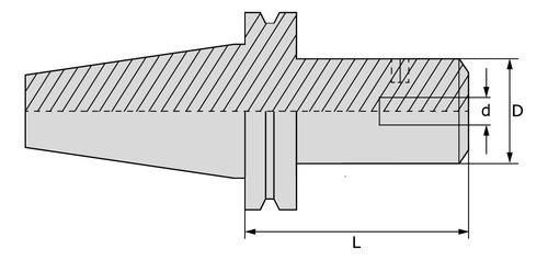 Cono Bt-30 Para Cortador 10.00 Mm Largo 50 Mm Unitool