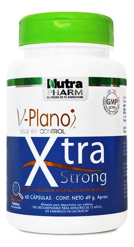 V-plano Pomegranate 60 Cap Quema Grasa Abdominal Nutrapharm 