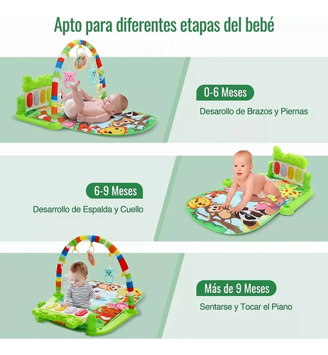 Alfombrilla Musical De Piano Y Gimnasio Para Bebés