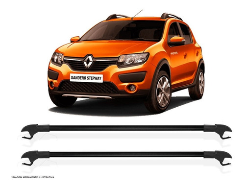 Travessa Teto Renault Sandero Stepway Rack Slim Preto 