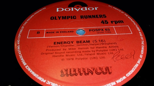 Olympic Runners The Bitch Vinilo Maxi Limited Uk 1979