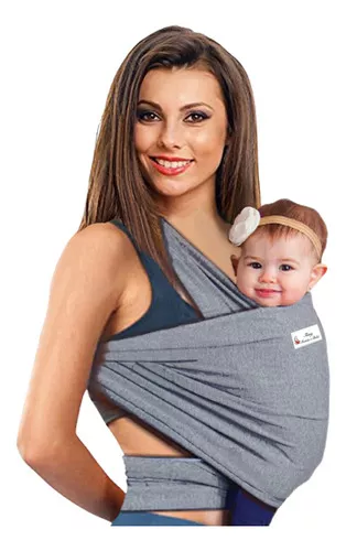 Fular para bebé Sling Mamãe e Bebê Wrap Sling color gris mescla