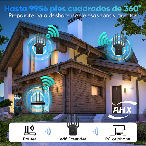 ' Repetidor Wifi Amplificador Señal 1200mbps 110/230v Wps 5g