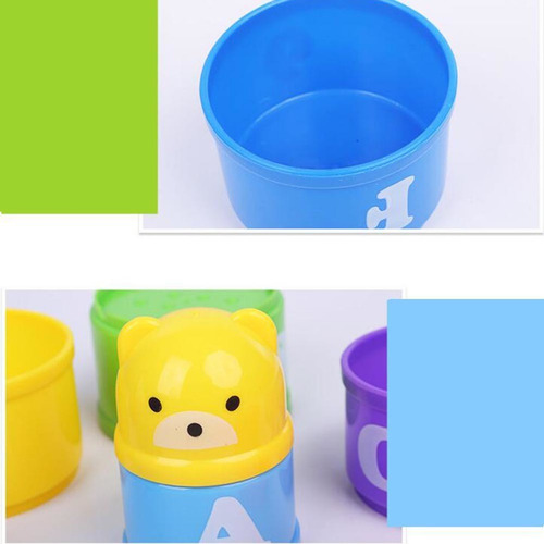 9pcs Copos Empilháveis Papagaio Pássaros Mastigando