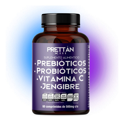 Prebioticos Probioticos Suplemento En Cápsulas 600mg Prettan