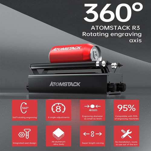Atomstack A5 Pro 5w Grabador Láser+kit De Rodillos