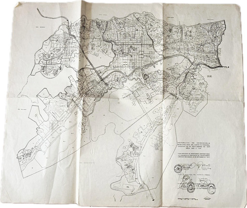 Mapa De Planeamiento Urbano Caracas 1971 Cartografia