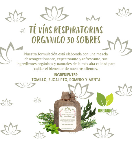 Té Expectorante Descongestiona Vias Respiratorias 30 Sobres