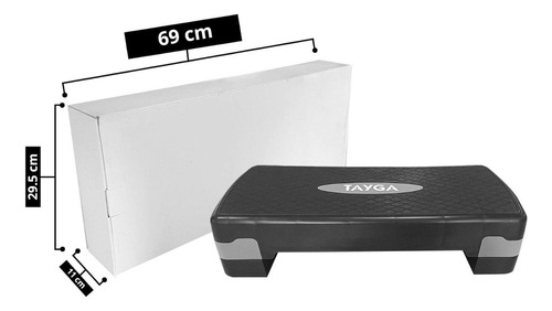 Banco Step Tayga, Resistente Y Ajustable Para Cardio