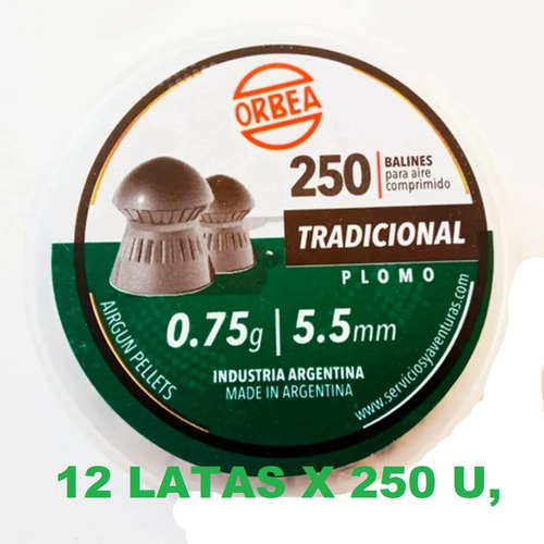 Balines Orbea Copita Calibre 5.5 X  3000 Unidades Excelente 