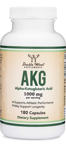 Double Wood | Akg Alpha-ketoglutaric Acid | 500mg | 180 Caps