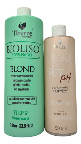 Ativo Selagem Termica Bioliso Blond 1l + Regularize Ph 500ml