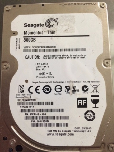 Placa Lógica Hd Seagate Momentus Thin 500gb 5000c50069d4c596