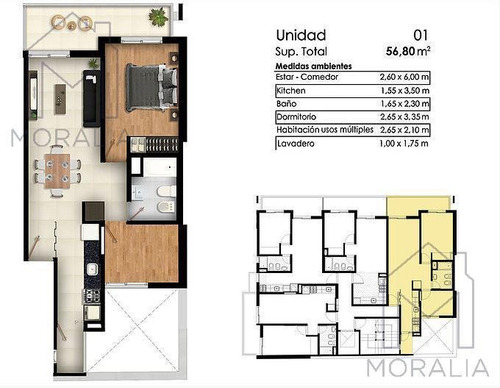 Imagen 28 de 30 de Departamento Dos Dormitorios Frente- República De La Sexta