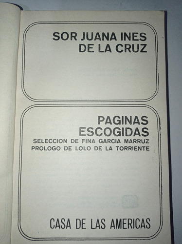 Páginas Escogidas - Sor Juana Inés De La Cruz 