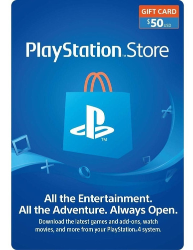 Gift Card Playstation Network $50 (código Digital)