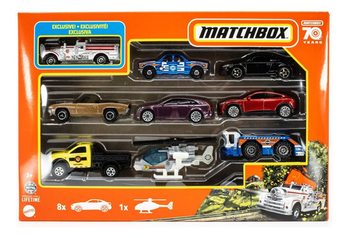 Matchbox - Pack X9 Autos X7111-hky01