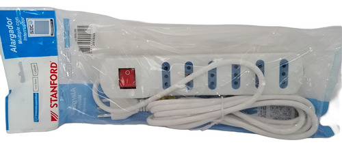 Alargador Stanford 6 Tomas 3m Blanco Interruptor 10a