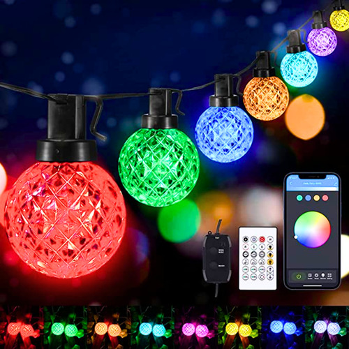 Serie De Luces Led Focos Multicolor 10 Metros 50 Focos