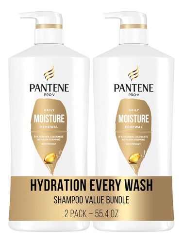Shampoo De Renovação Diária De Umidade Pantene Com Para E