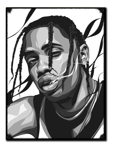 #174 - Cuadro Vintage 30 X 40 - Travis Scott - Trap - Poster