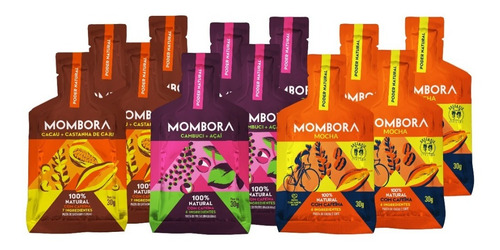 Carbo Gel Cafeína Alternativa Natural Pack 12u Mombora
