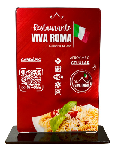 Plaquinha Personalizada Nfc Aproximação + Qr Code