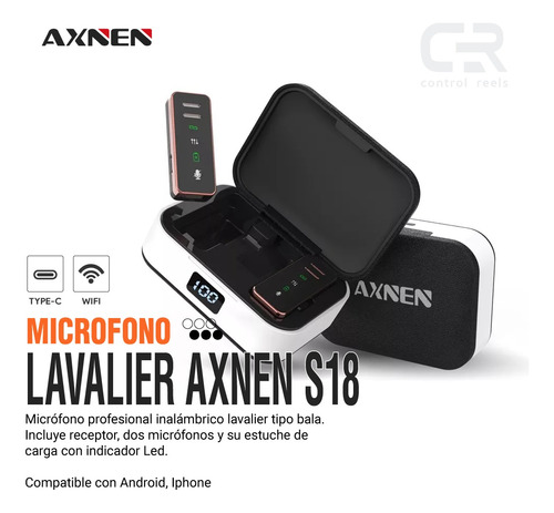 Microfono Inalambrico Axnen Lavalier S18 Para Solo Android