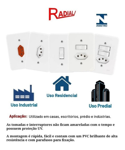Kit C/20 Und Tomada Simples Vermelha - 20a 2p+t C/ Placa 4x2