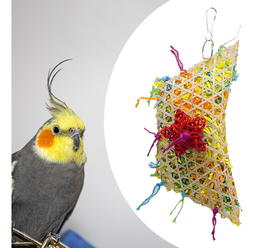 Juguete Para Masticar Pájaros, Forraje Multicolor,