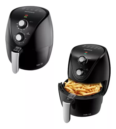 Fritadeira Sem Óleo Mondial, New Pratic - 3,5L, 127V, Preto, 1500W - AF-31