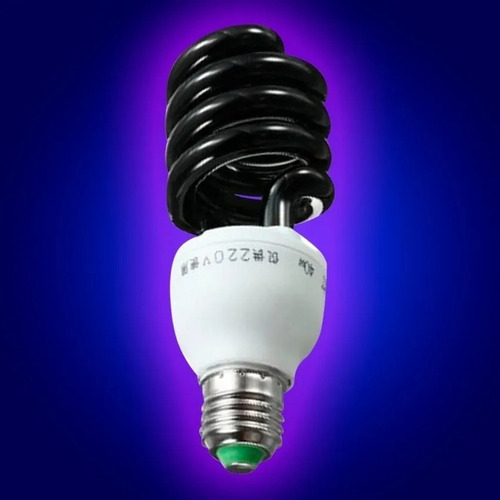 Imagen 2 de 5 de Ampolleta Ultravioleta Soquete Normal Luz Negra E27 Uv/f037