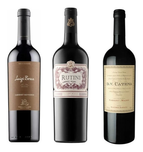 Vino Catena + Luigi Bosca Cabernet + Rutini Cab - Malbec