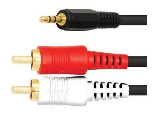 Cable Auxiliar 1 Plug 3.5mm Maho A 2 Plug Rca Macho 1.8m Kap