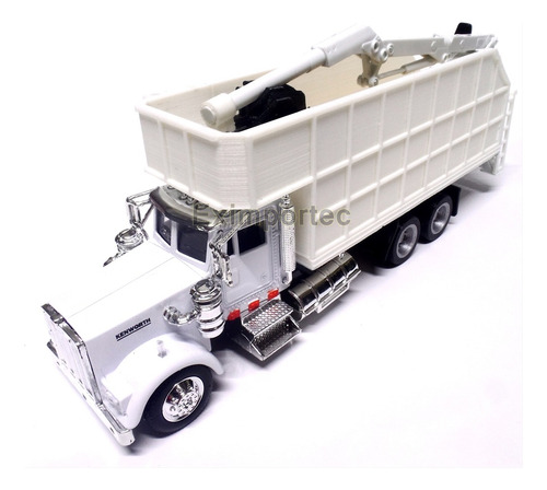 1:43 Custom Camion Kenworth Torton Grua Poligrapa Chatarrera Blanco (Usado)