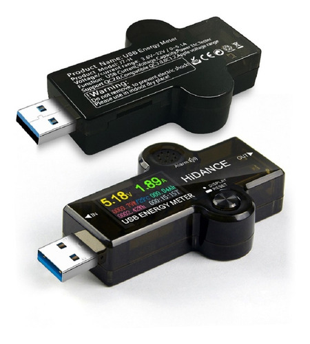 Digital usb3.0 tester ips color pantalla Voltímetro Amperíme