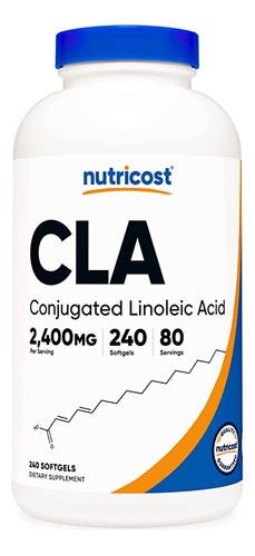 Nutricost Cla (ácido Linoleico Conjugado) 800 Mg, 240 Cápsu