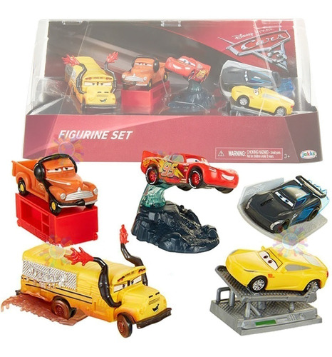 Set Autos Cars 3 Figurine 5 Figuras Original