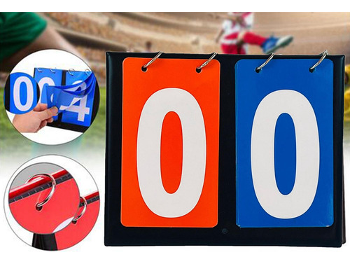 Marcador De Mesa Desmontable Score Keeper Flip Score Rojo