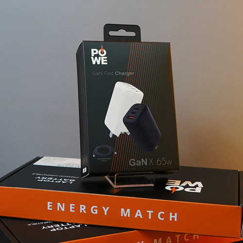 Cargador Tipo C 65w Gan 3 En 1 Con Cable Tipo C 1m Cargador Carga Rapida 2 Tipo C Y 1 Usb A Compatible Con Celulares iPhone Samsung Xiaomi Huawei Marca Po We Ada-p01-pw 1pz Color Negro